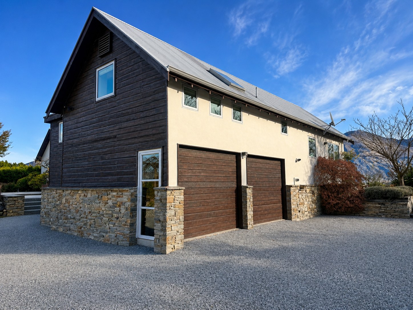 Cedar and stone alpine home project